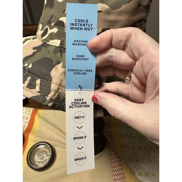 Mission Cooling Green Camo Hat UPF 50 Sun Protection New Unisex - Picture 4 of 5